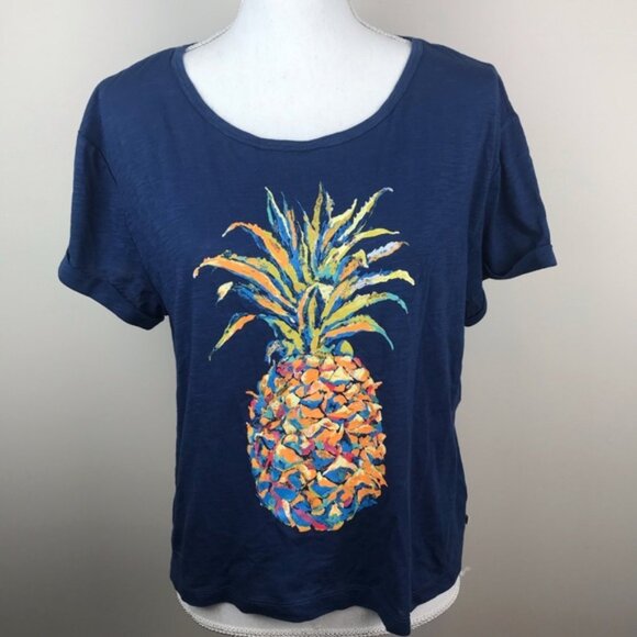 Lucky Brand Pineapple t-shirt Size Large - Picture 1 of 4